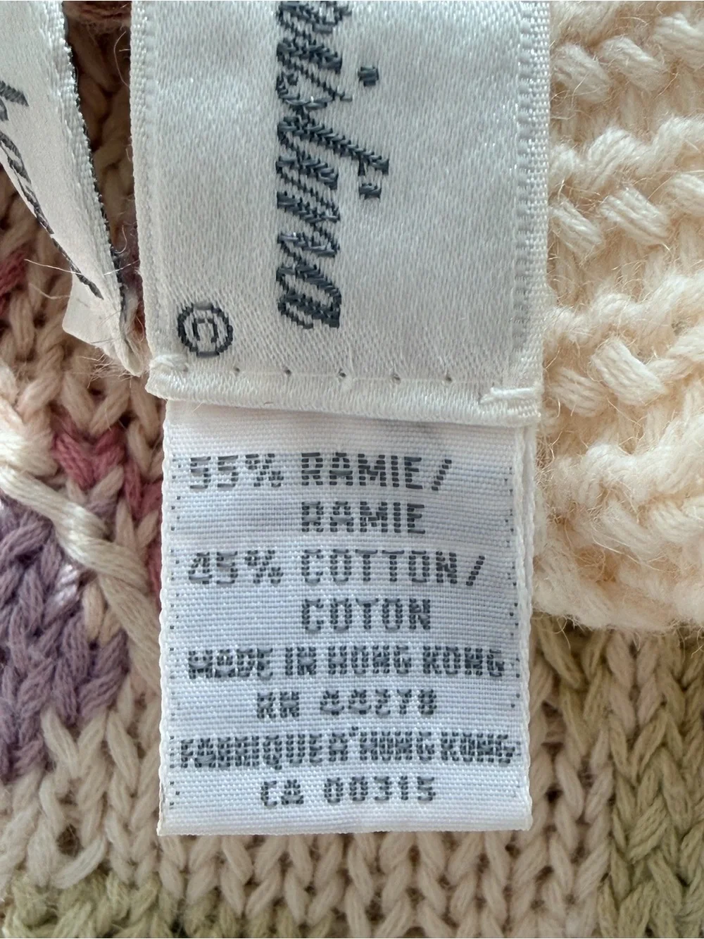 Vintage Hand Knit Floral Cottagecore Cardigan Cream Embroidered Sweater